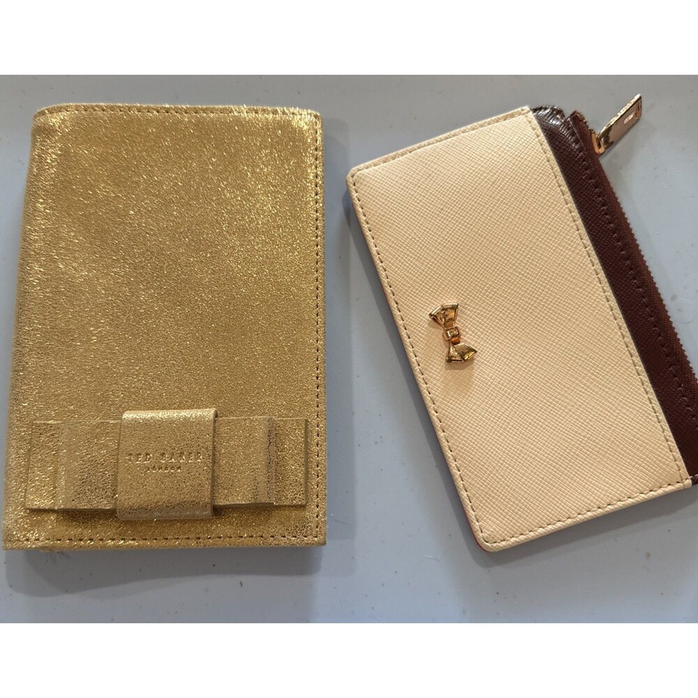 RESELLER BUNDLE OF TWO TED BAKER ITEMS Passport Holder & Card/Coin Case GUC